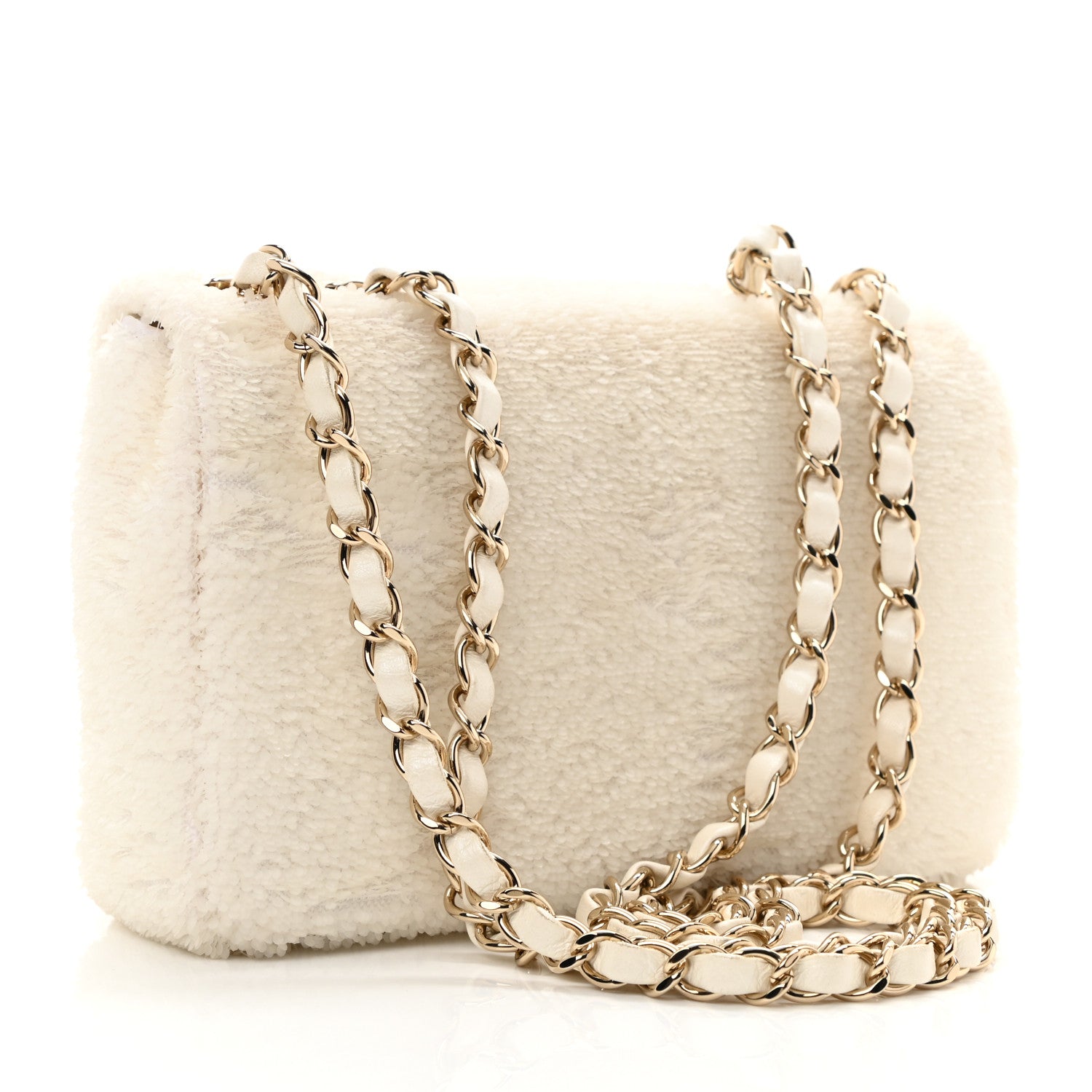 Chanel Sequin Mini Rectangular Flap White 3 of 10