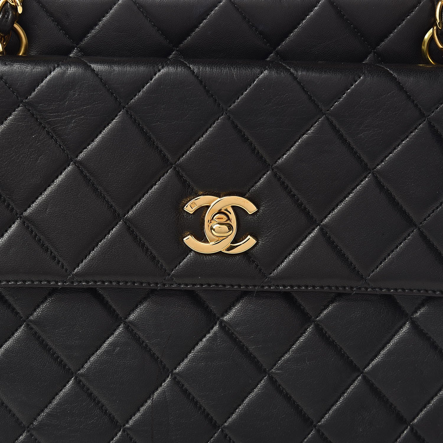 Chanel Lambskin Quilted Shoulder Bag Black 16 of 16