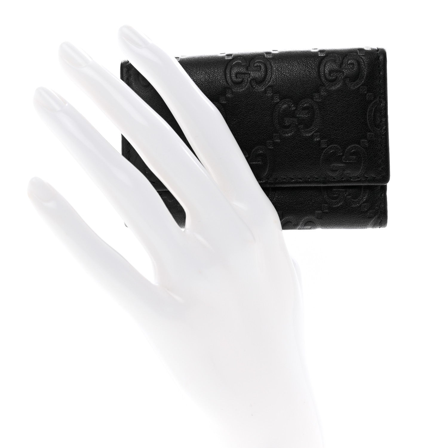 Gucci Guccissima 6 Key Holder Case Black 2 of 6