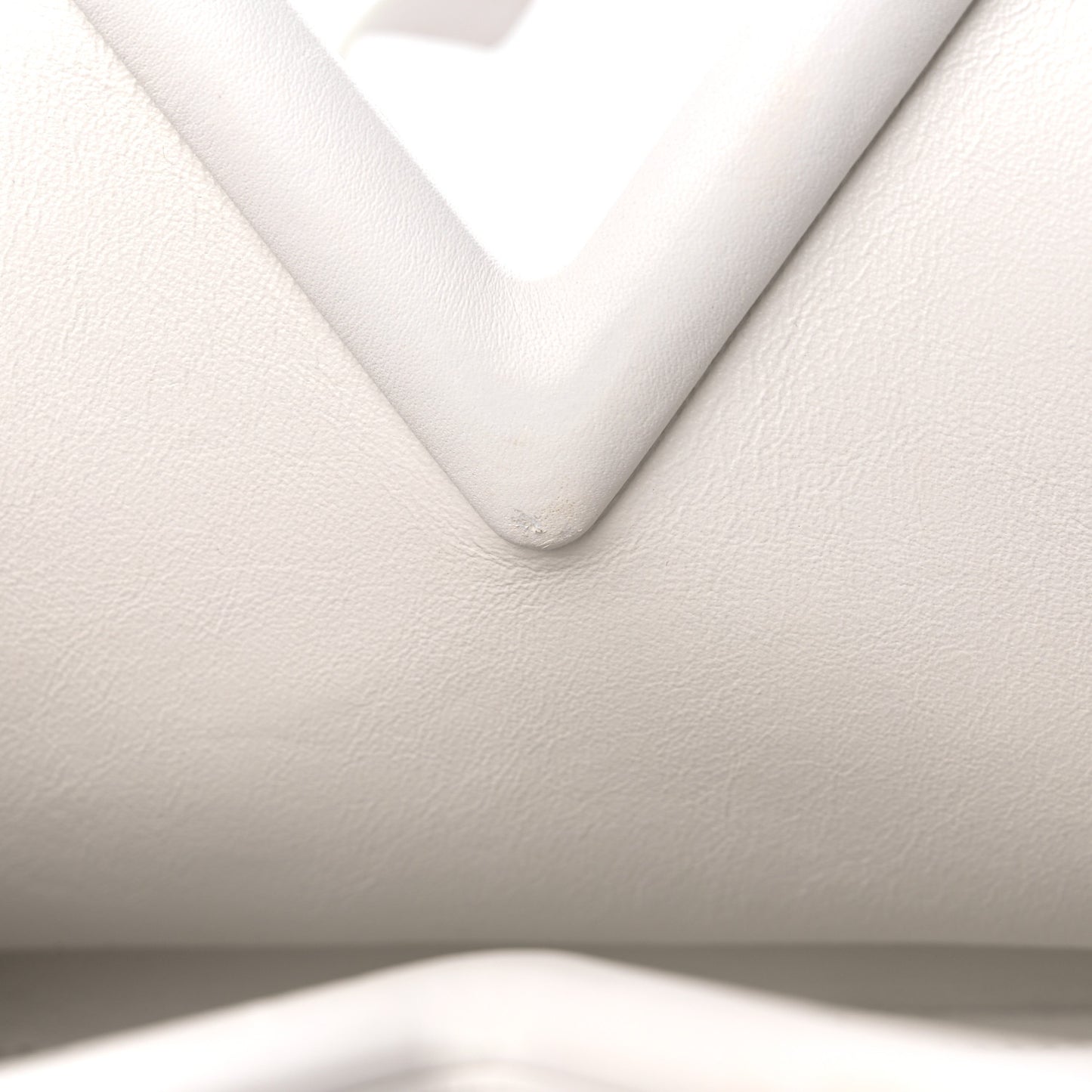 Calfskin The Point Triangle Bag Chalk