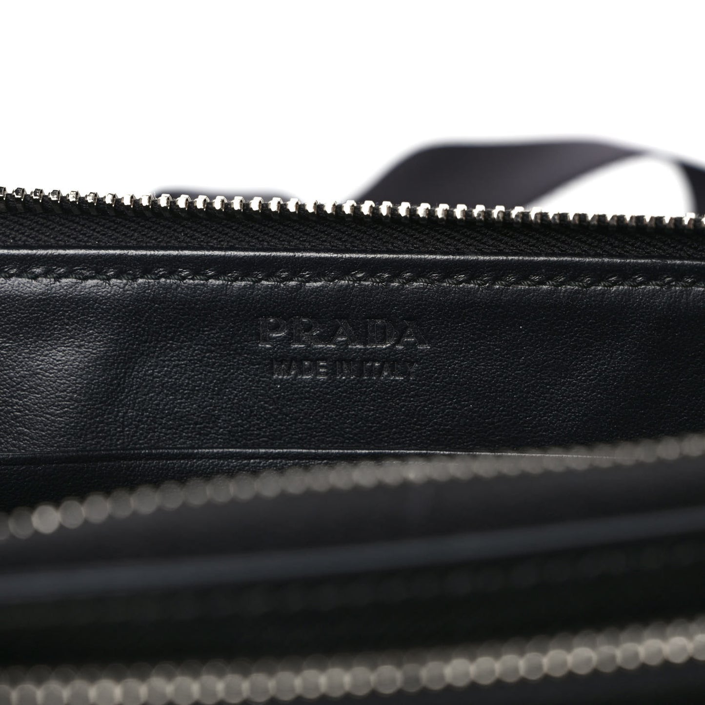 Saffiano Travel Double Zip Crossbody Belt Bag Black