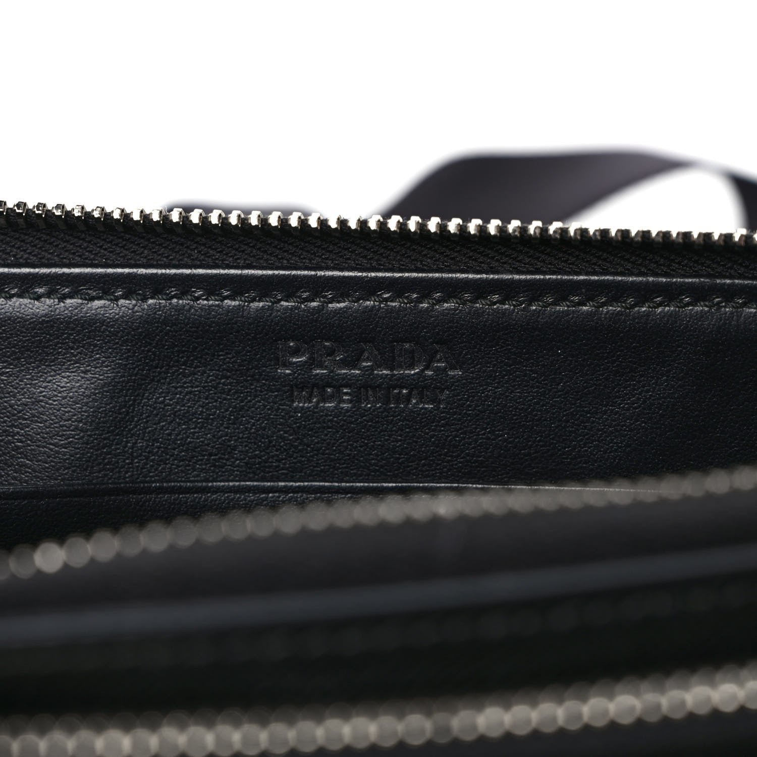Prada Saffiano Travel Double Zip Crossbody Belt Bag Black 6 of 8