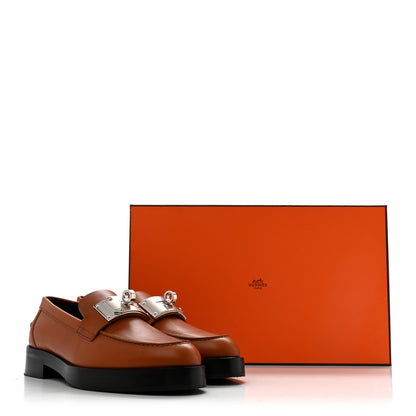 Hermes Calfskin Womens Hot Loafer 37.5 Naturel 13 of 13