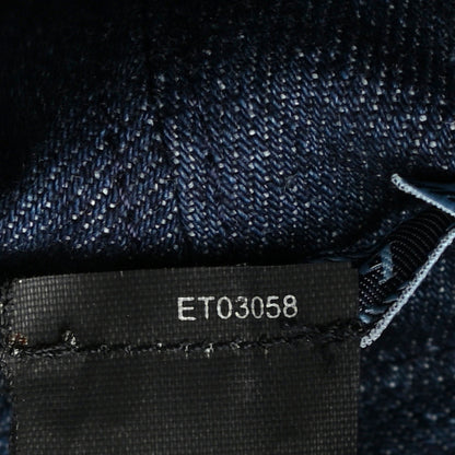 Prada Nylon Denim Metal Triangle Logo Bucket Hat M Black 9 of 9