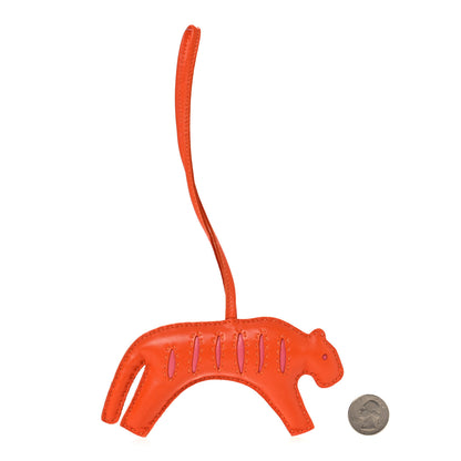 Hermes Milo Lambskin Rooroo Bag Charm Feu Rose Azalee 2 of 4