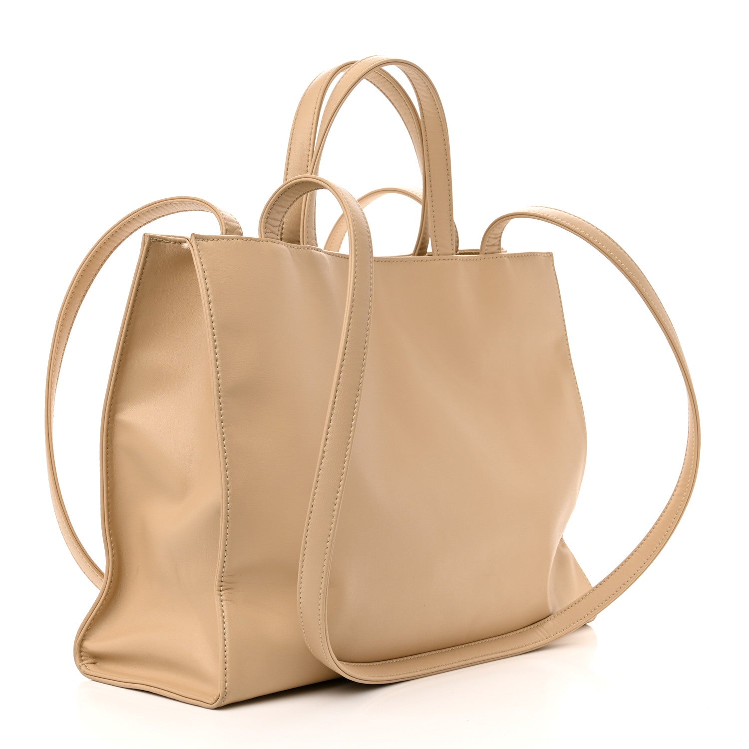 Telfar Vegan Leather Medium Shopping Bag Cream 3 of 15