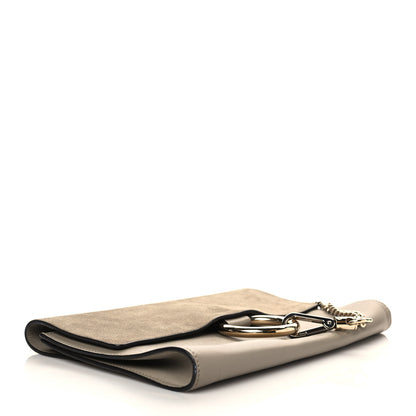 Chloe Suede Calfskin Faye Clutch Motty Grey 4 of 7