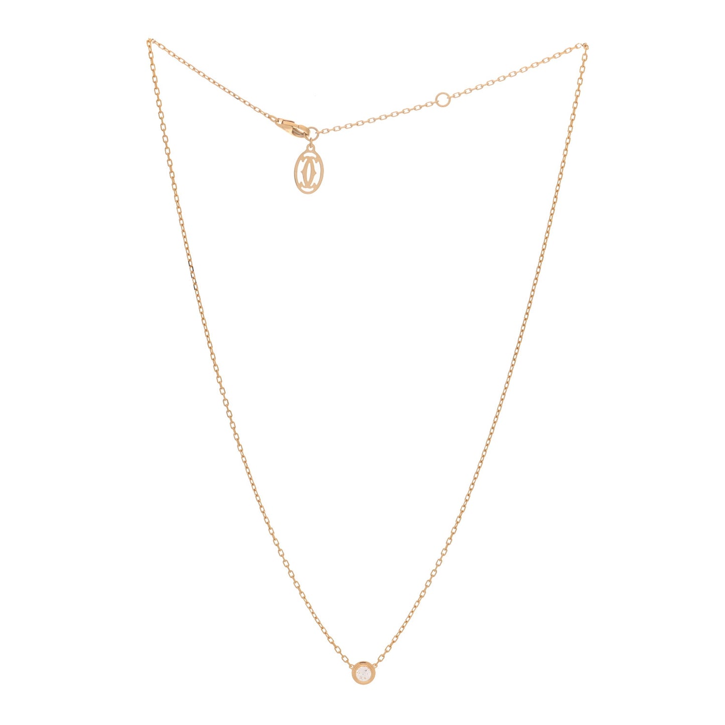 18K Yellow Gold Diamond LM D'Amour Pendant Necklace