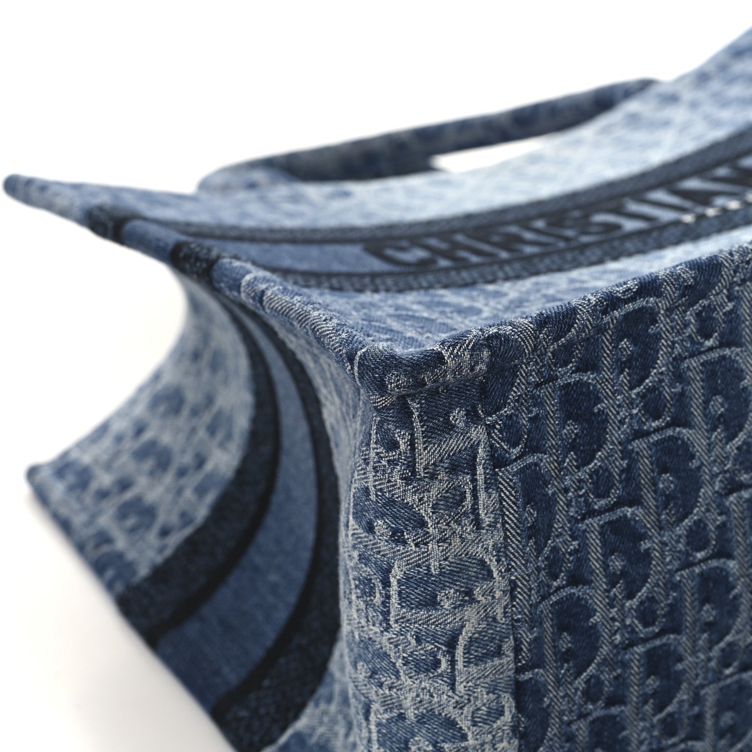Christian Dior Oblique Denim Medium Book Tote Blue 9 of 12