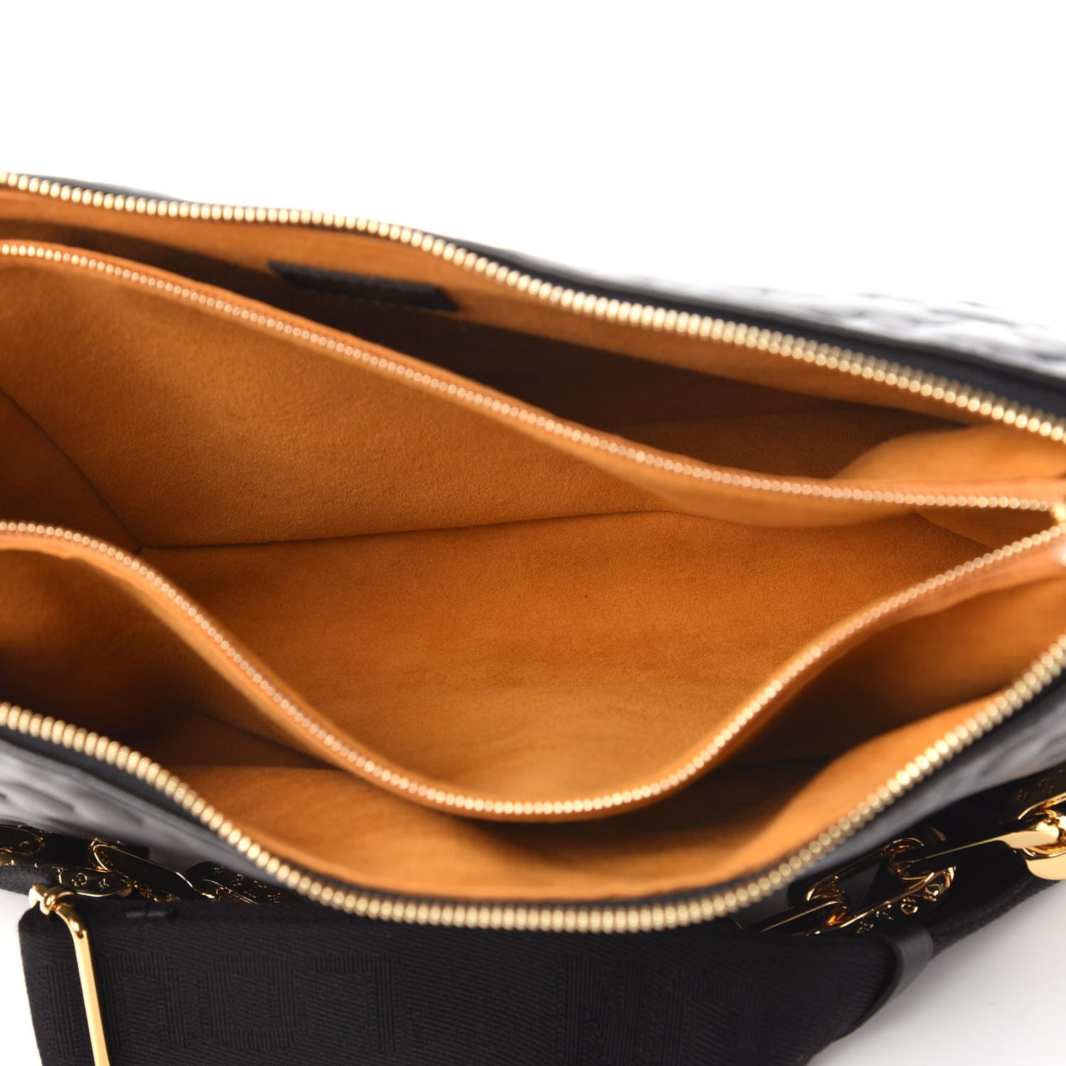 Louis Vuitton Lambskin Embossed Monogram Coussin MM Black 6 of 10