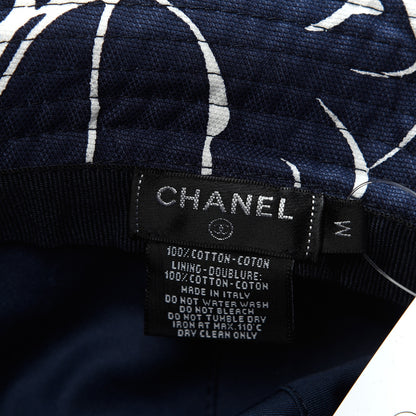 Chanel Cotton Canvas Bucket Hat M Navy Ivory 5 of 5