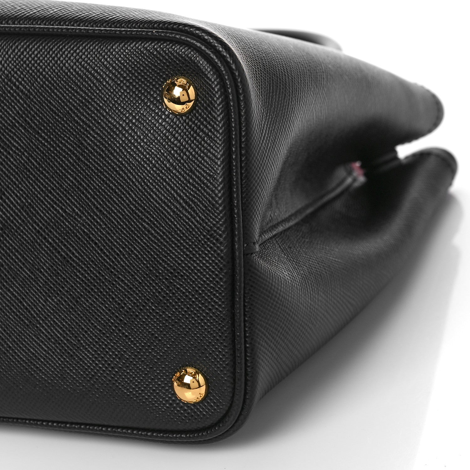 Prada Saffiano Cuir Medium Double Bag Black Fuoco 7 of 7
