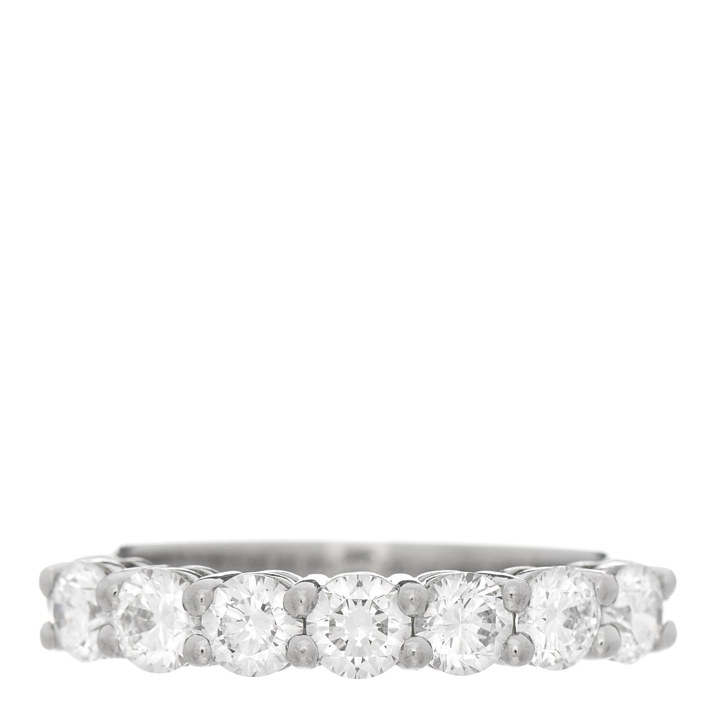 Platinum Diamond 3.5mm Embrace Half Circle Band Ring 50 5.5