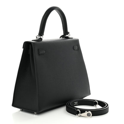 Hermes Epsom Kelly Sellier 25 Black 3 of 11