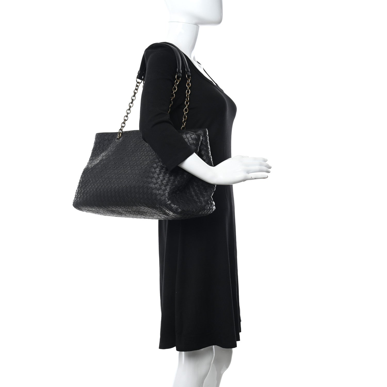 Bottega Veneta Nappa Intrecciato Large Tote Black 2 of 11