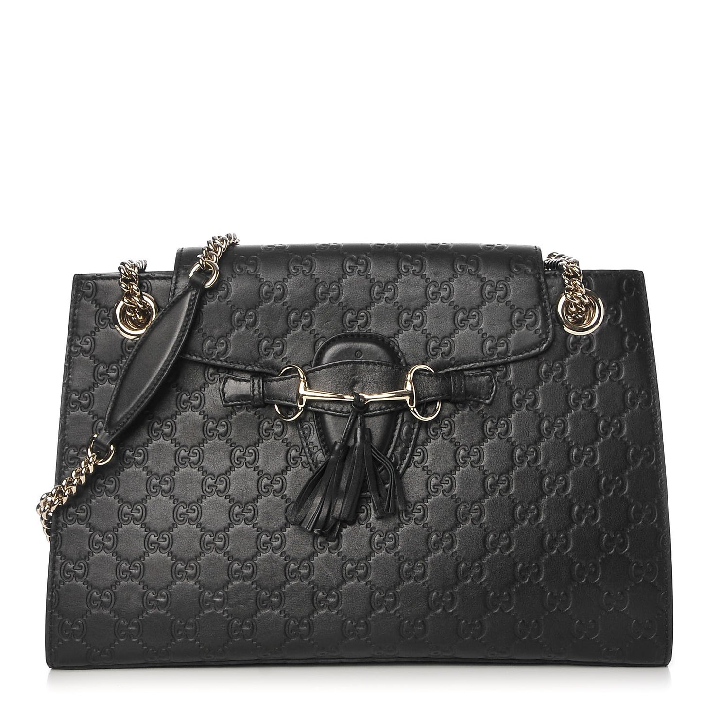Guccissima Large Emily Chain Shoulder Bag Black