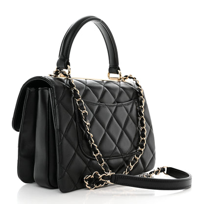 Chanel Lambskin Quilted Small Trendy CC Dual Handle Flap Bag Black 3 of 11