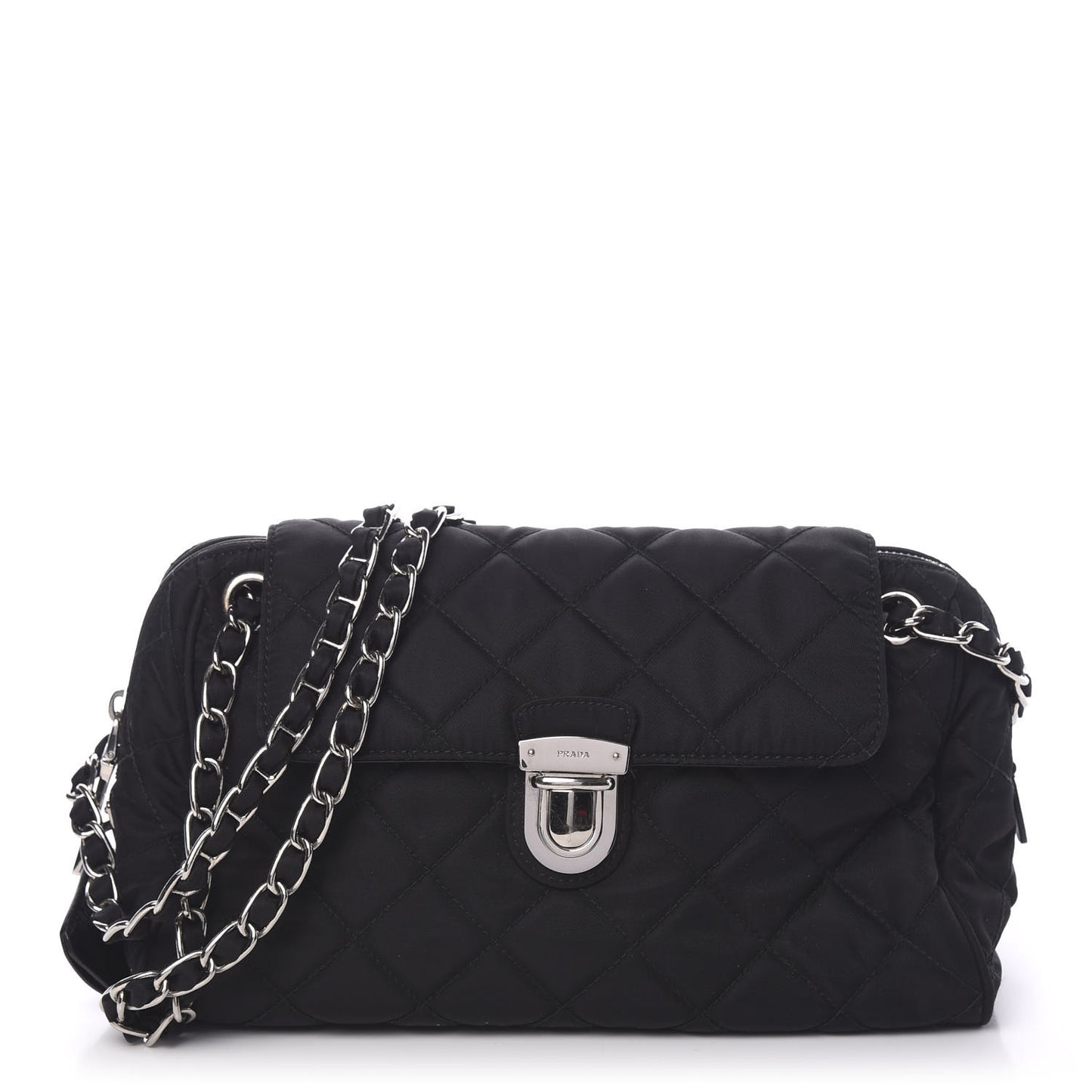 Nylon Tessuto Impuntu Quilted Flap Black