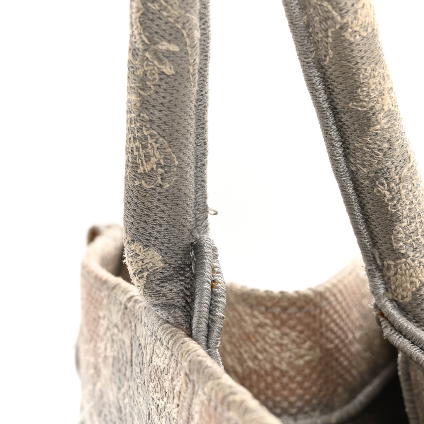 Canvas Embroidered Medium Dioriviera Toile De Jouy Book Tote Gray