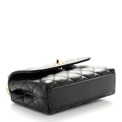 Chanel Caviar Quilted Coco Handle Clutch With Chain Black 4 of 11