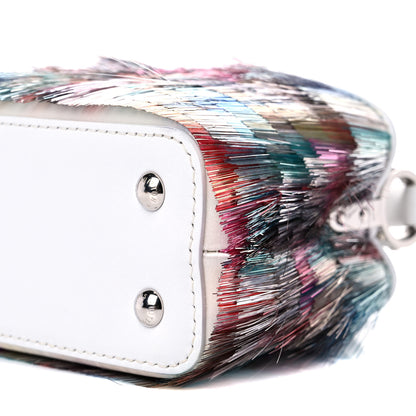 Louis Vuitton Calfskin Tinsel Fringe Capucines Mini White Multicolor 7 of 7