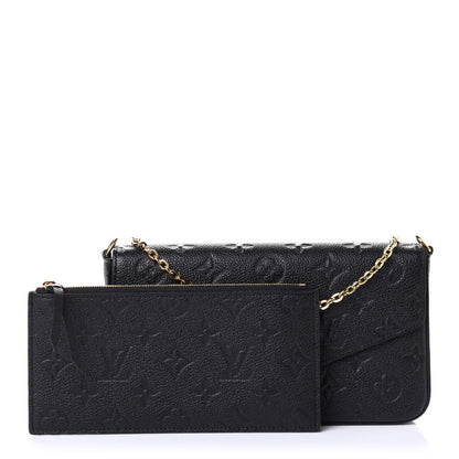 Louis Vuitton Empreinte Pochette Felicie Chain Wallet Black 3 of 7