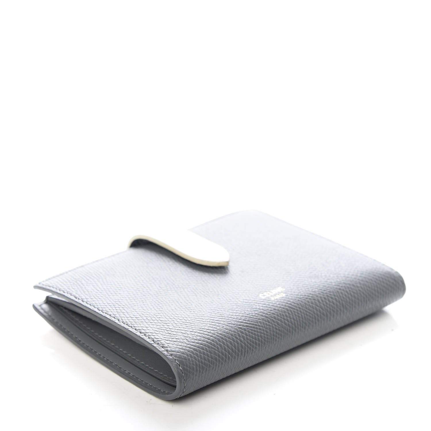 Celine Grained Calfskin Medium Multifunction Strap Wallet Grey 4 of 6