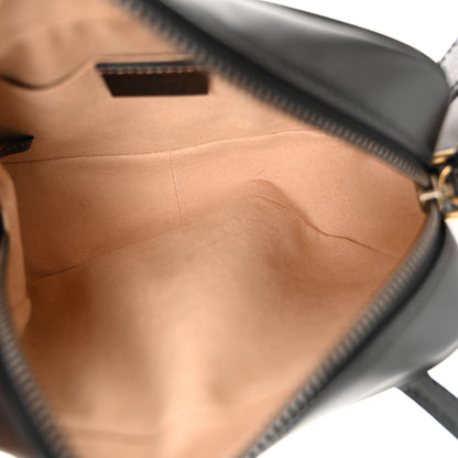 Gucci Calfskin Matelasse Mini GG Marmont Chain Shoulder Bag Black 5 of 10