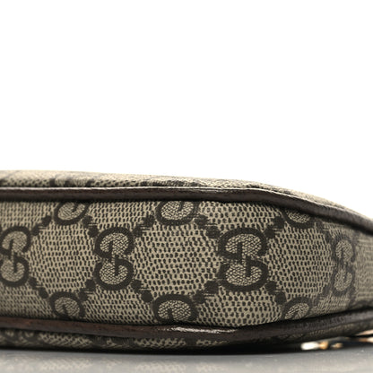 Gucci GG Supreme Monogram Textured Dollar Calfskin Mini Ophidia Chain Bag Beige Ebony 10 of 11