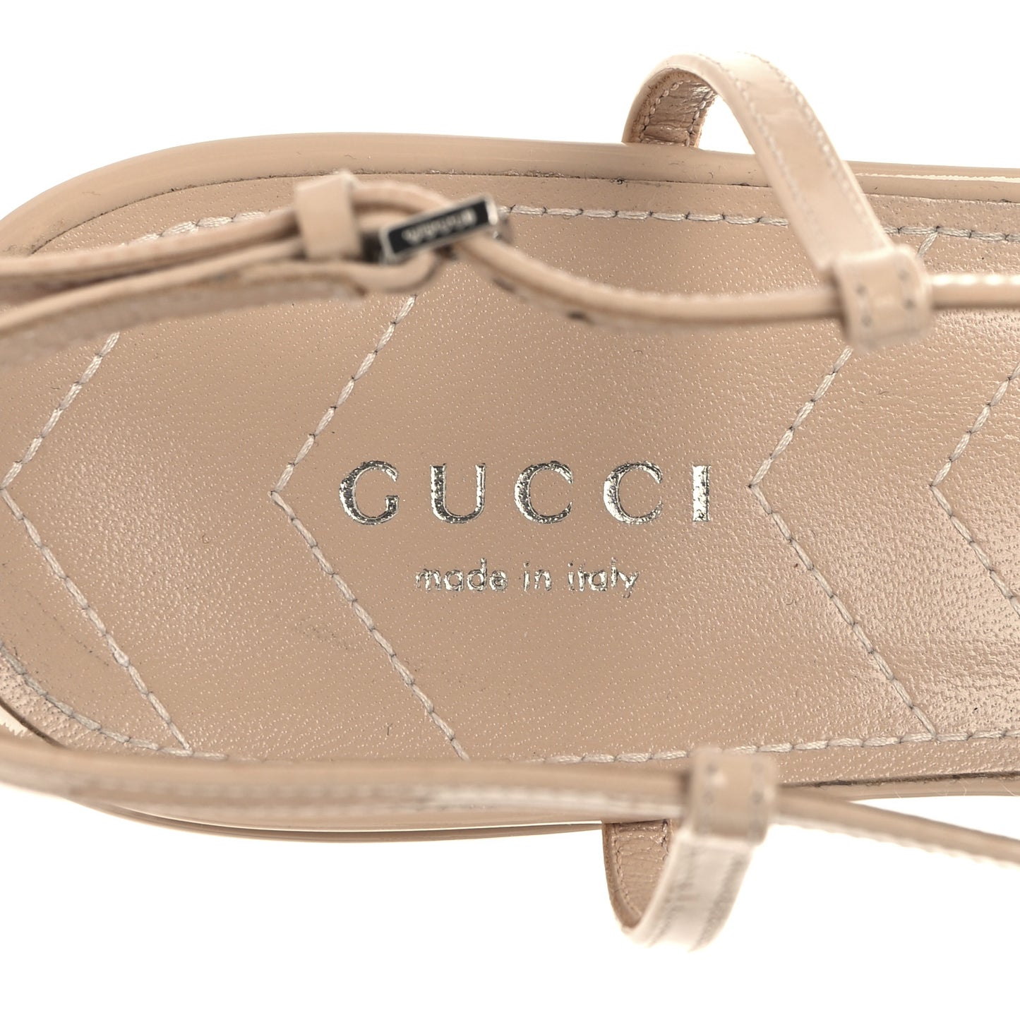 Vernice Crystal Double G Ballet Flat 41 Skin Rose