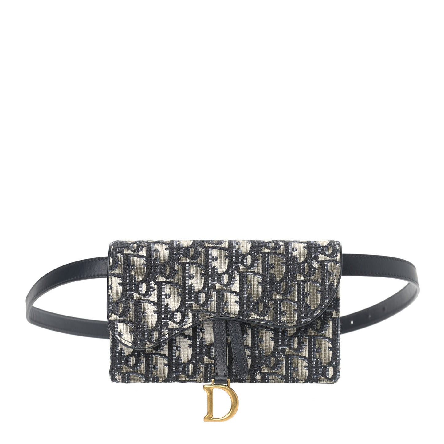 Oblique Saddle Belt Bag Blue