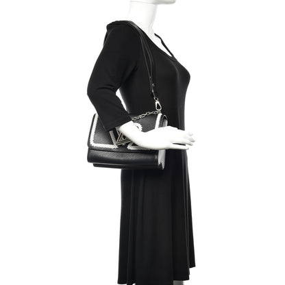Louis Vuitton Epi Whipstitch Heart Twist Shoulder Bag MM Black 2 of 9