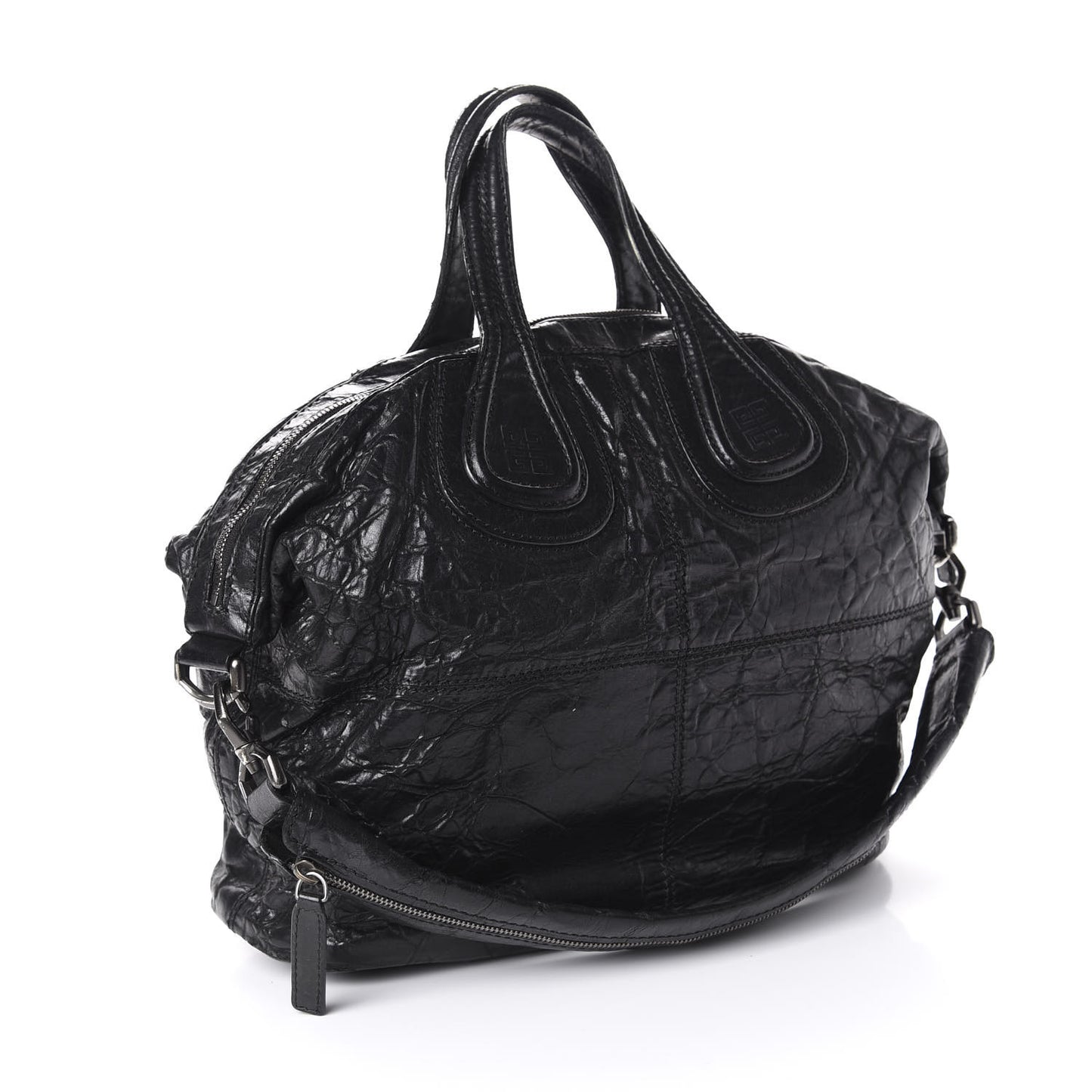 Wrinkled Lambskin Medium Nightingale Black