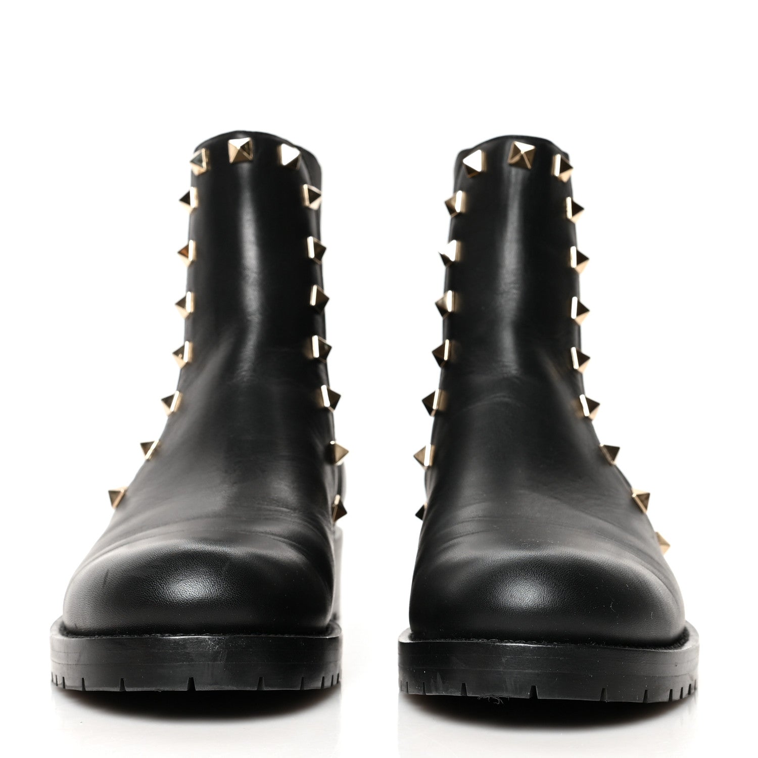 Valentino Garavani Calfskin Rockstud Beatle Chelsea 20mm Ankle Boots 37 Black 2 of 11