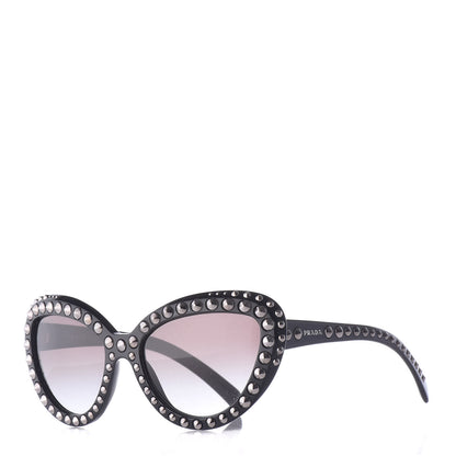 Prada Studded Ornate Cat Eye Sunglasses SPR 31Q Black 1 of 6