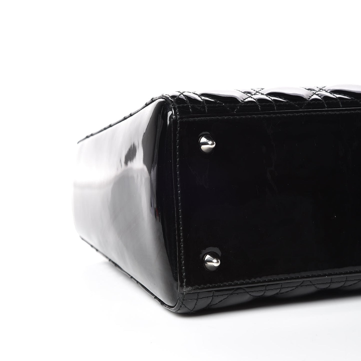 Patent Cannage Medium Lady Dior Black