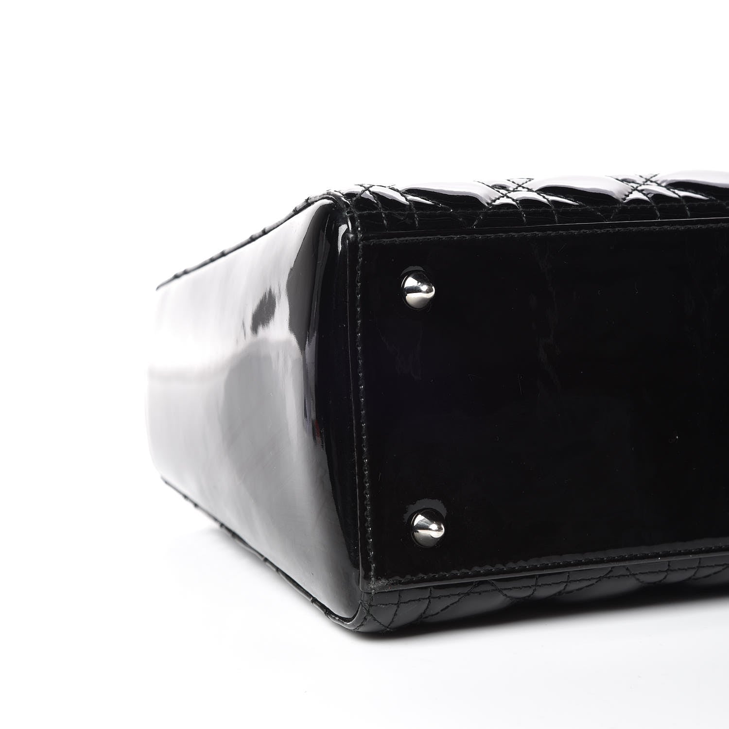 Christian Dior Patent Cannage Medium Lady Dior Black 5 of 13