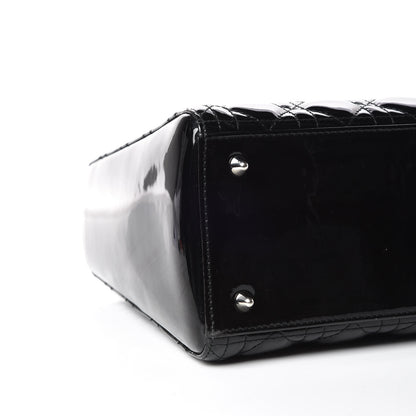 Christian Dior Patent Cannage Medium Lady Dior Black 5 of 13