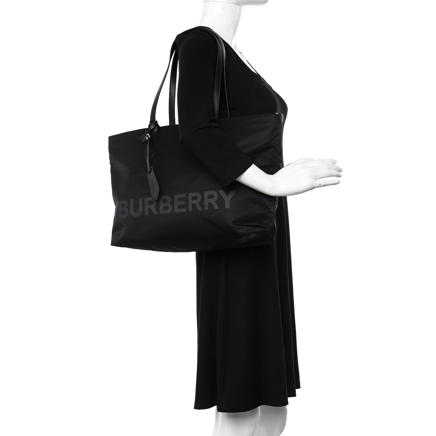 Burberry Nylon Logo Medium Ardwell Tote Black 2 of 11
