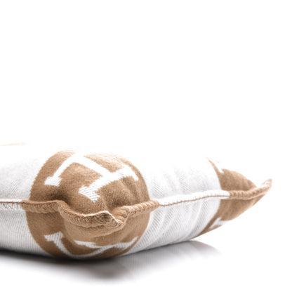 Hermes Wool Cashmere Avalon Pillow PM Ecru Camel 5 of 6