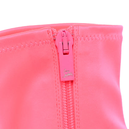 Christian Louboutin Iridescent Patent Crystal Jessie Joli Ankle Boot 40 Rose Fluorescent 10 of 10