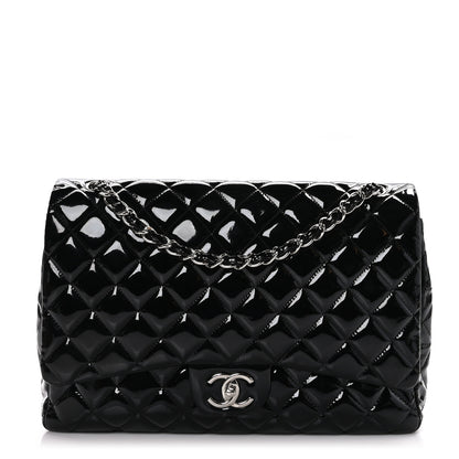 Chanel Patent Quilted Maxi Double Flap Black 1 of 9