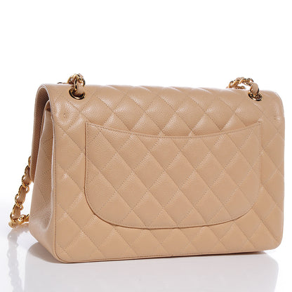Chanel Caviar Jumbo Double Flap Beige Clair 3 of 8