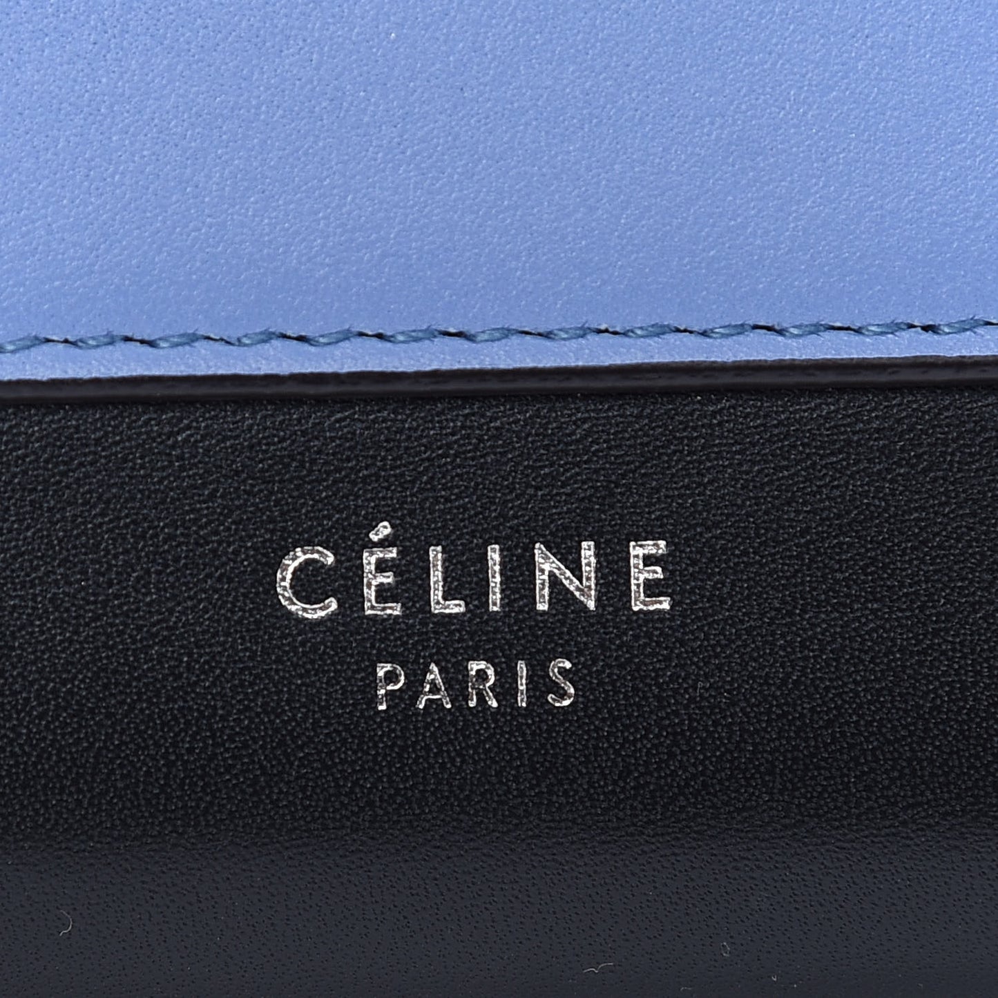 Shiny Calfskin Large Pocket Flap On Chain Black Blue Camel