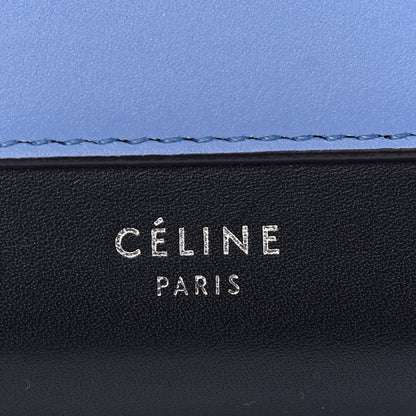 Celine Shiny Calfskin Large Pocket Flap On Chain Black Blue Camel 6 of 9