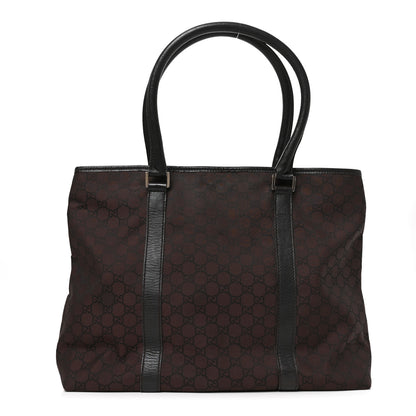 Gucci Nylon Monogram Large Tote Dark Brown 1 of 10
