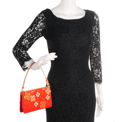 Louis Vuitton Vernis Lexington Fleurs Pochette Orange 2 of 7