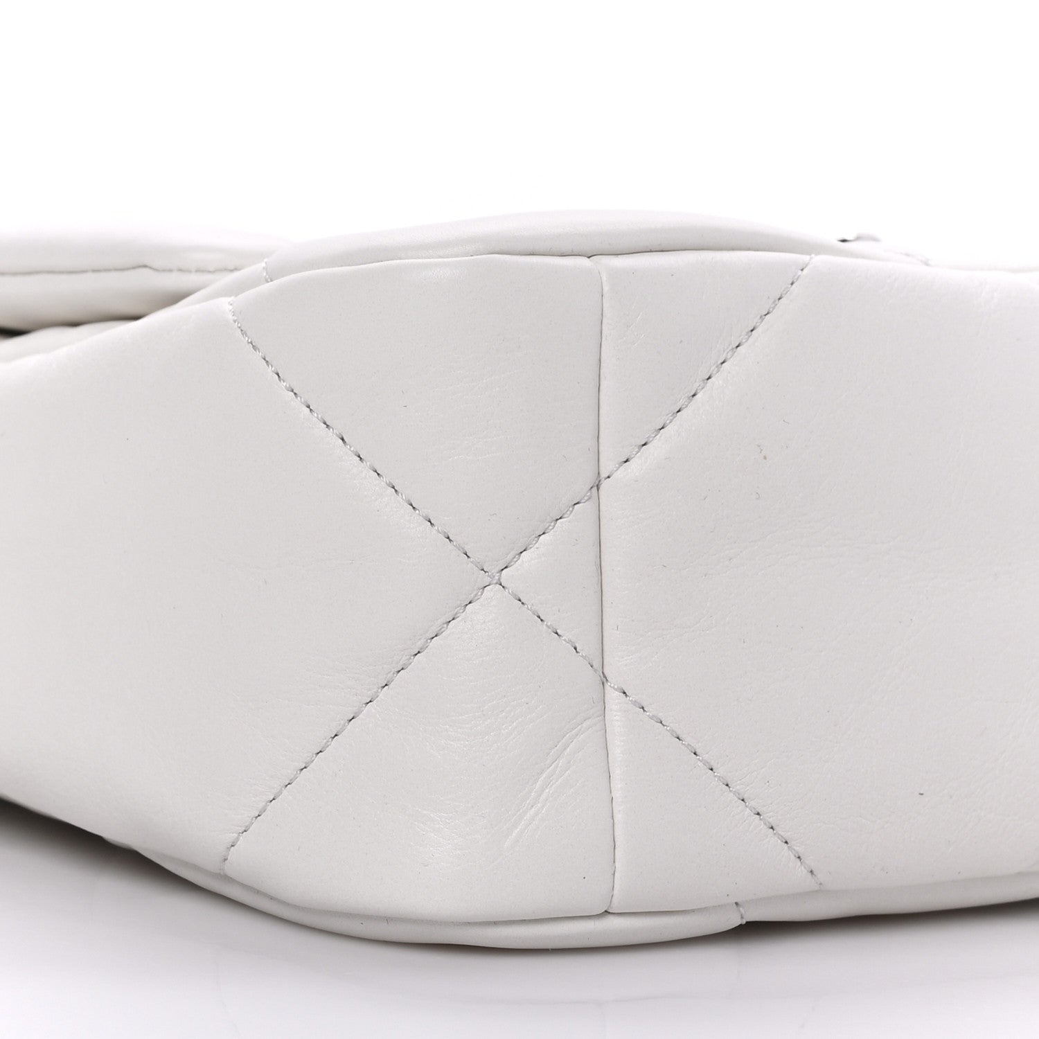 Chanel Glossy Calfskin Quilted Medium Chanel 19 Flap White Black 8 of 9