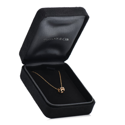 Tiffany 18K Rose Gold Atlas Open Pendant Necklace 5 of 5