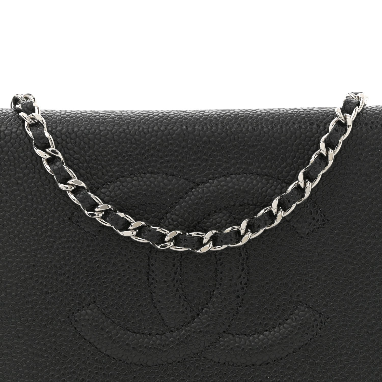 Chanel Caviar Timeless CC Wallet on Chain WOC Black 8 of 11
